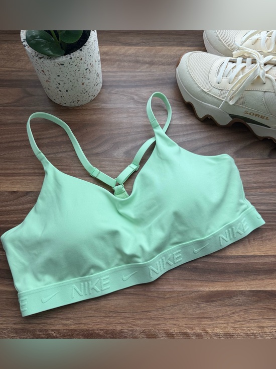 Nike Other - Nike Indy Bra DRI-FIT Lime Green Light Support with Removable Pads